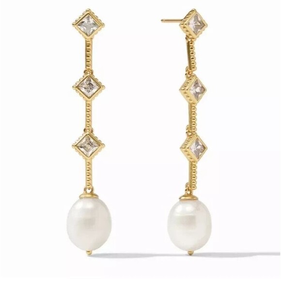 Julie Vos Jewelry - Brand New. $165 Julie Vos Noel Pearl Statement Earring color: gold/ivory